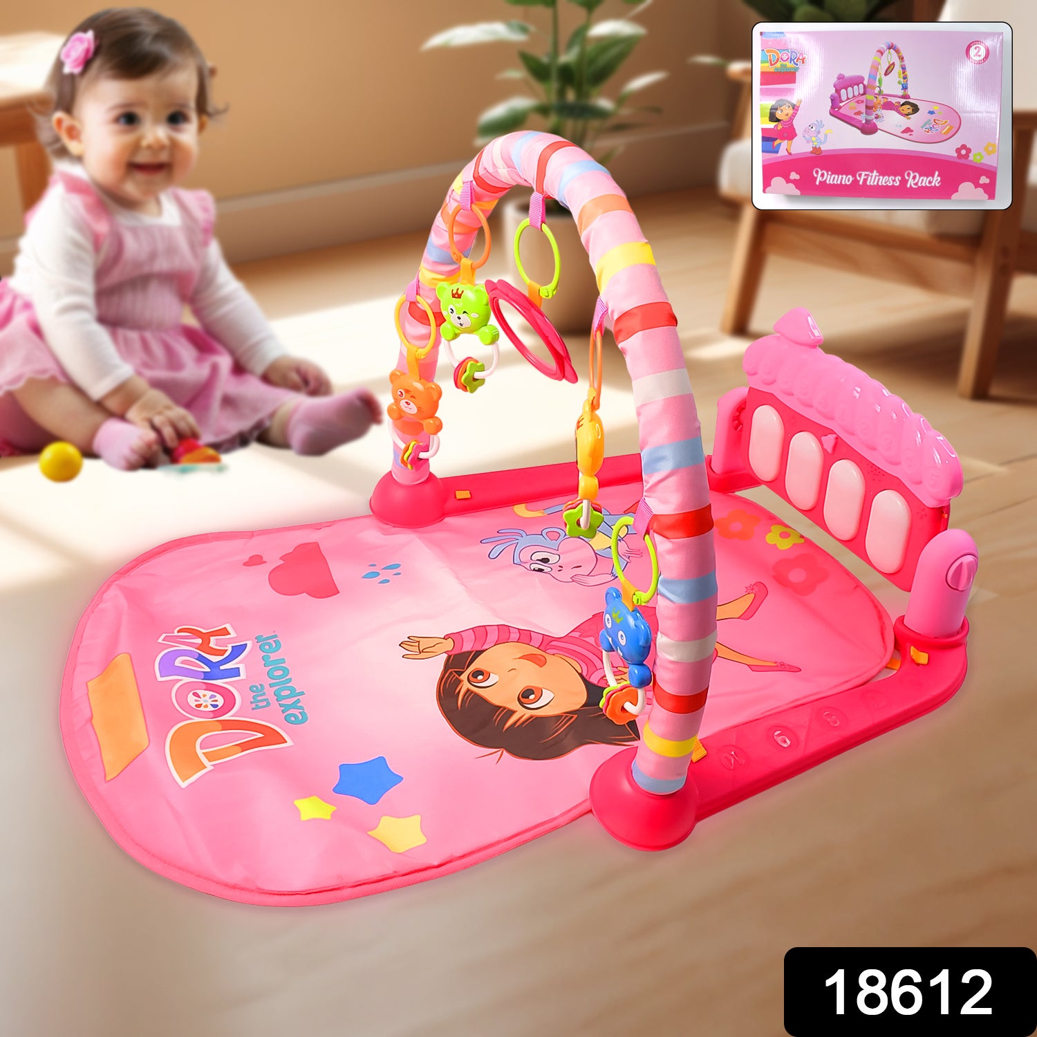 2in1 Baby Kick And Play Piano Gym Mat  Fitness Rack (1 Set) 2in1 Baby Kick And Play Piano Gym Mat  Fitness Rack (1 Set)